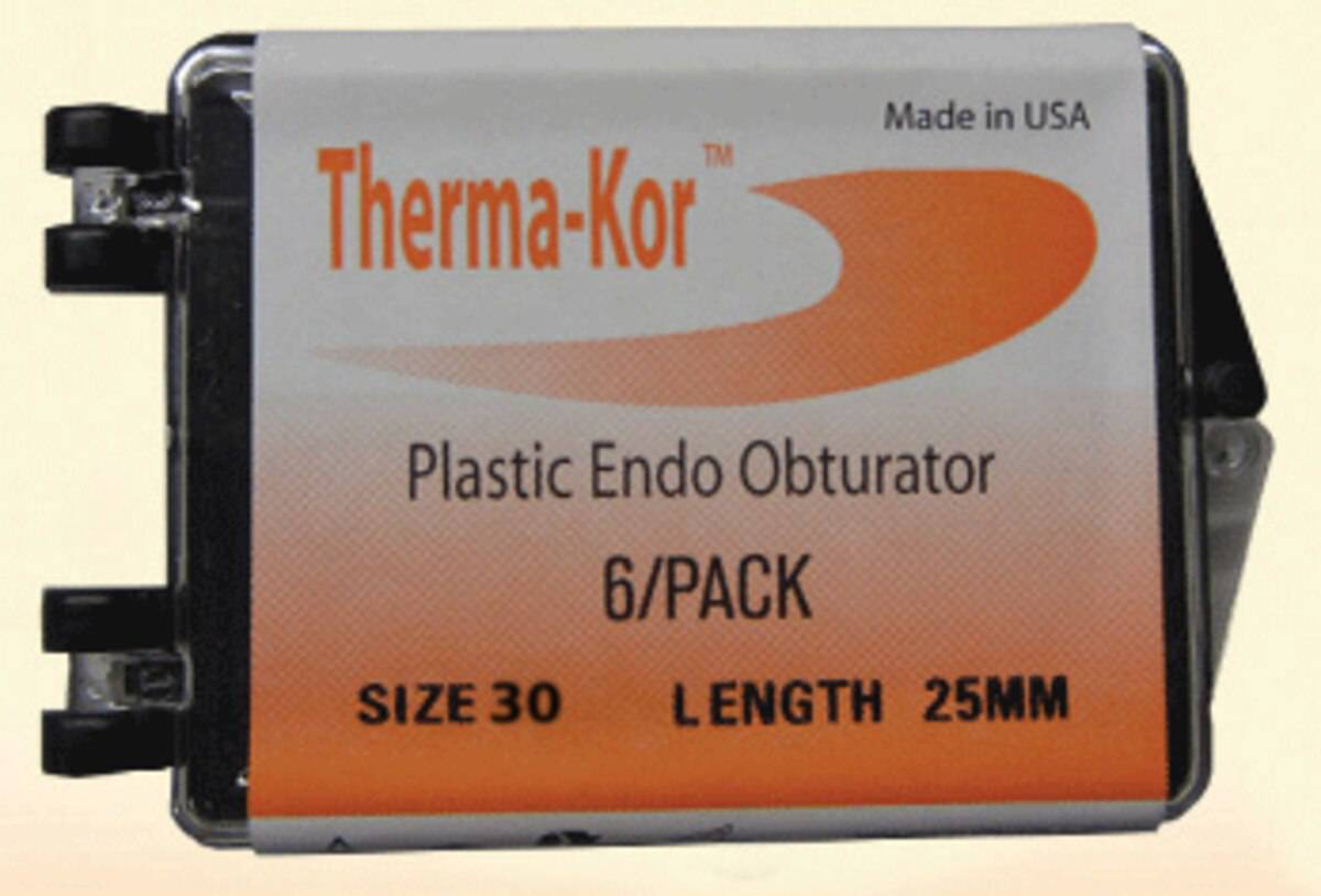 Xlent Dental 46062530 Therma-Kor Obturators #30 25mm Plastic 6/Pk