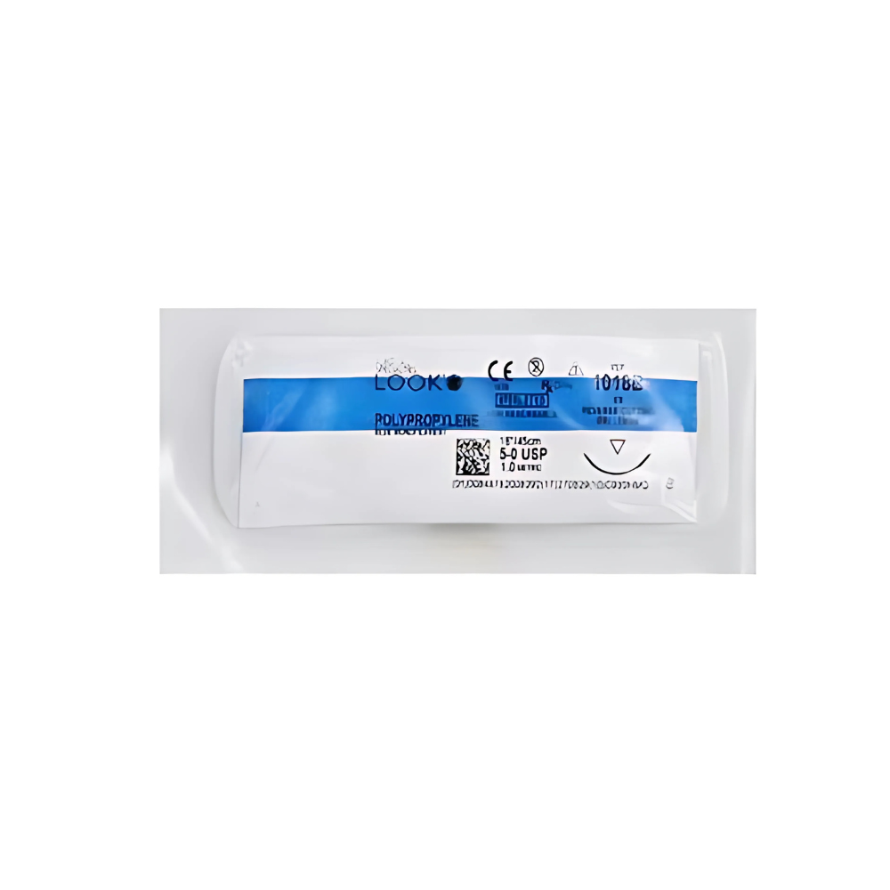 Look X1018B Polypropylene Sutures 5-0 Blue 18