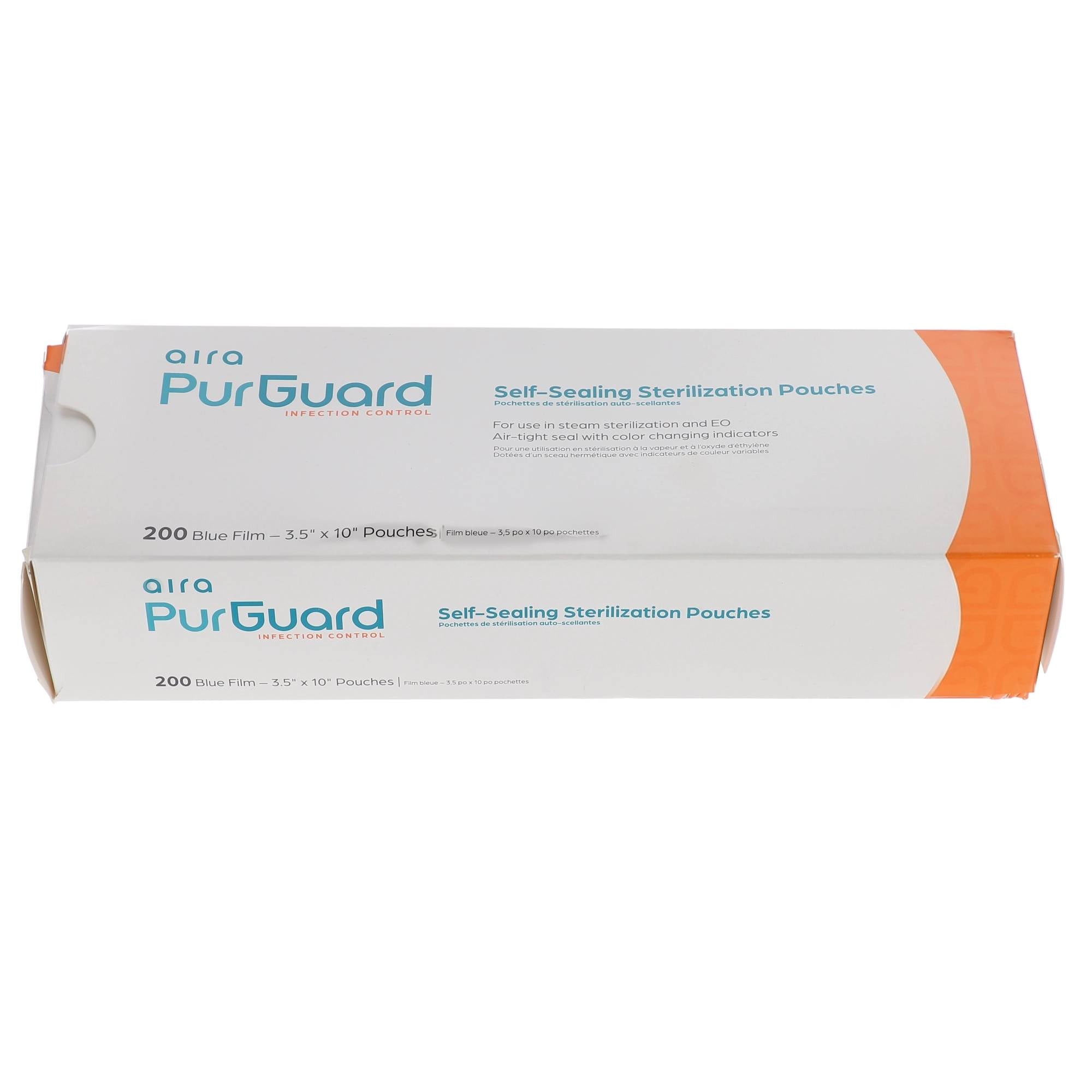 Aira 100523 PurGuard Paper/Blue Film Self-Sealing Sterilization Pouches 3.50