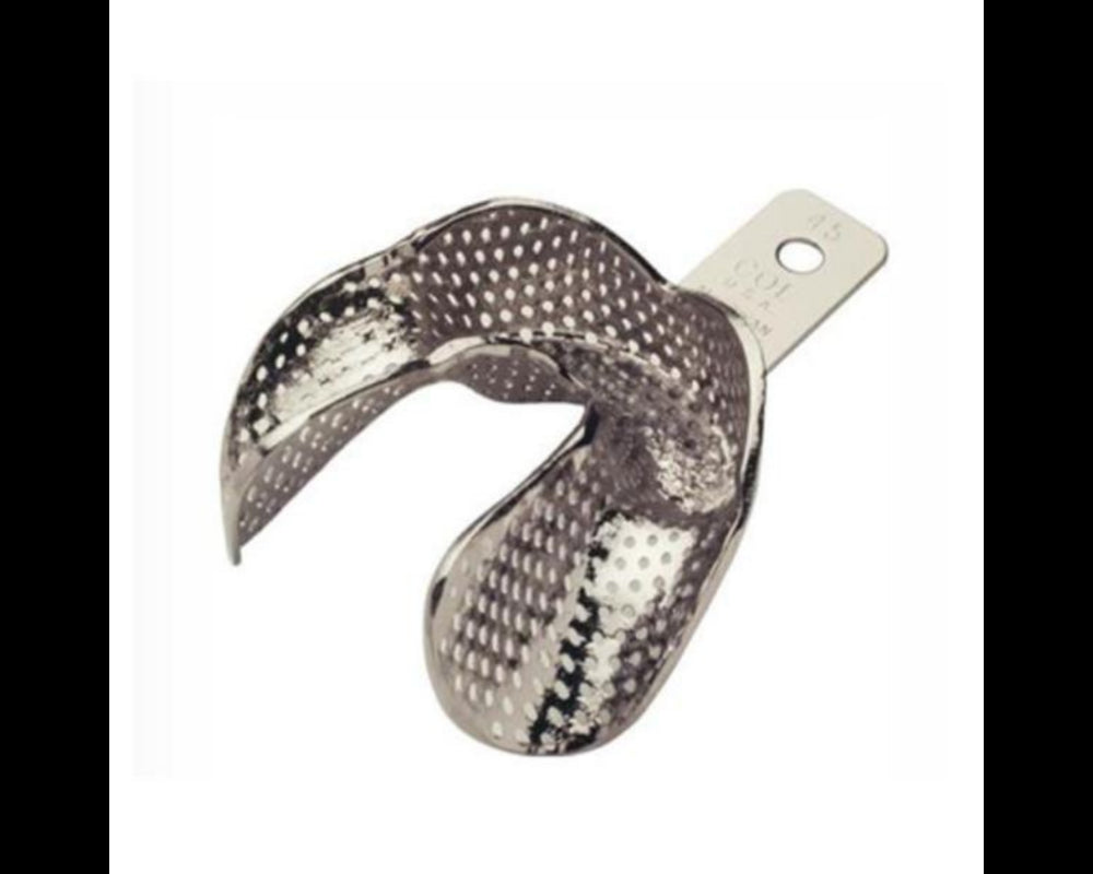 GC 260451 McGowan Immediate Denture Tray Ni-Plate Perforated #45 Lower Large