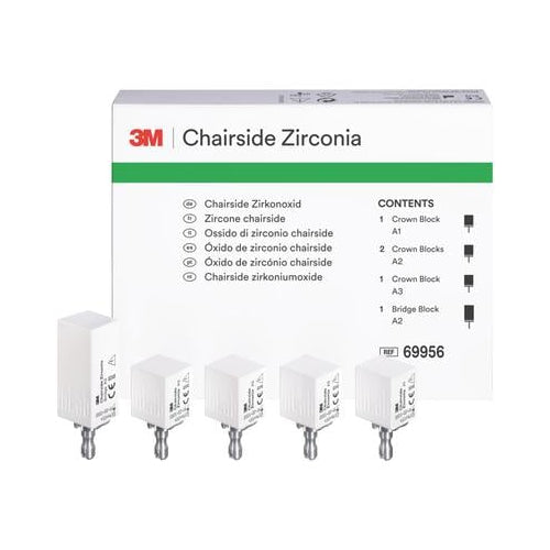 3M Solventum 69956 Chairside Zirconia CEREC Dental Crown Blocks Intro Kit
