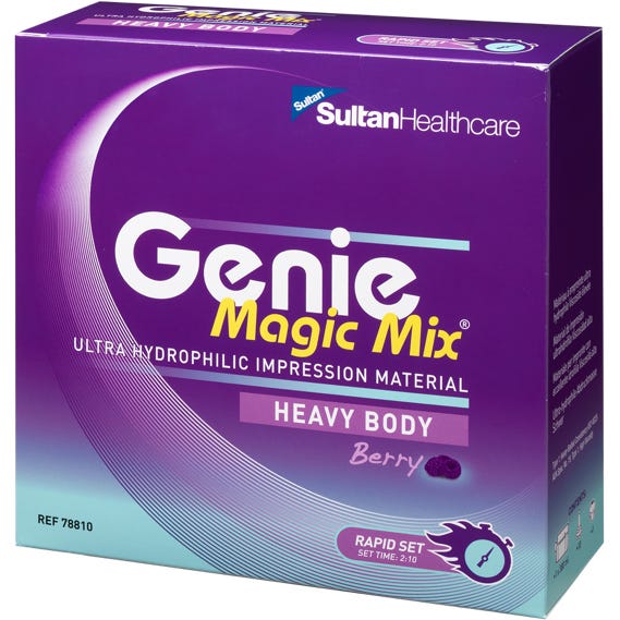 Sultan 78830 Genie VPS Impression Material Magic Mix Bulk Heavy Body Rapid Set 4/Bx