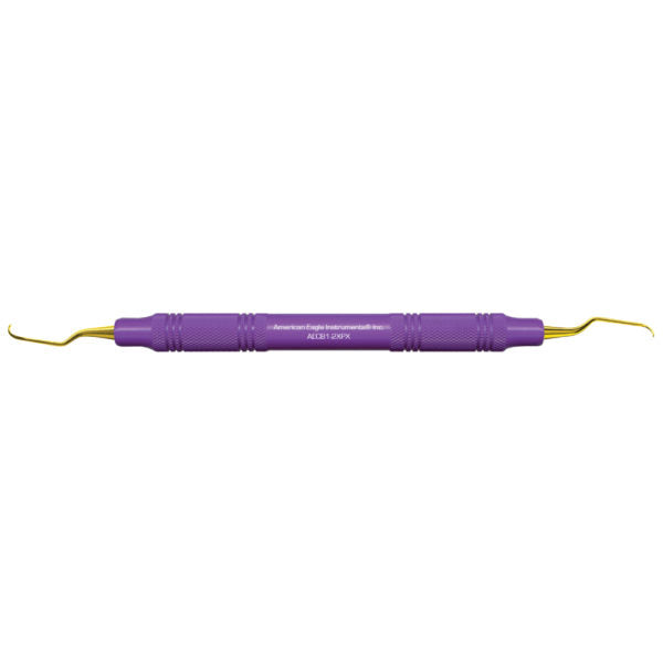 American Eagle Instrument AECB1-2XPX Double End #1-2 Barnhart Dental Curette XP Resin Handle Purple
