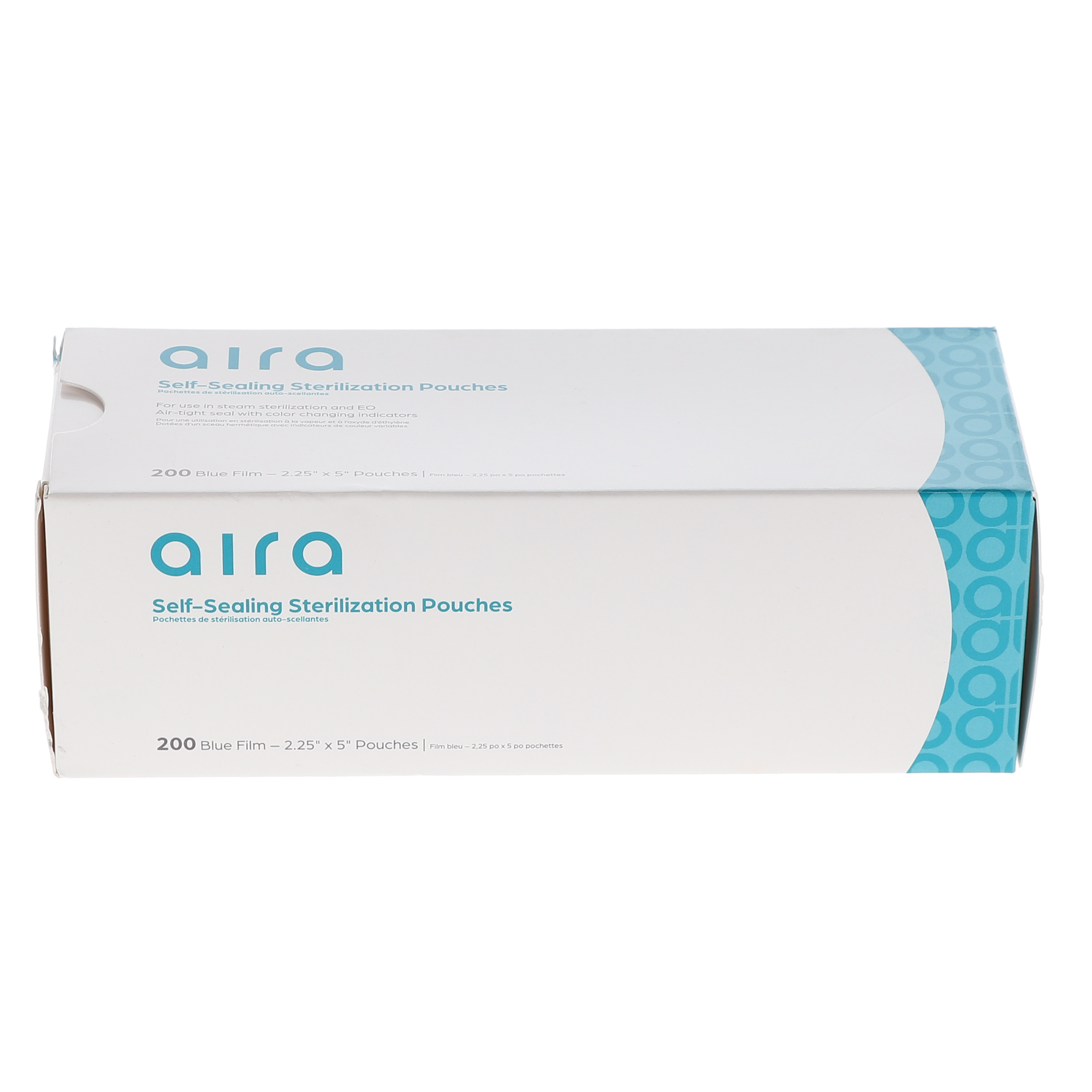 Aira 100520 Paper/Blue Film Self-Sealing Sterilization Pouches 2.25