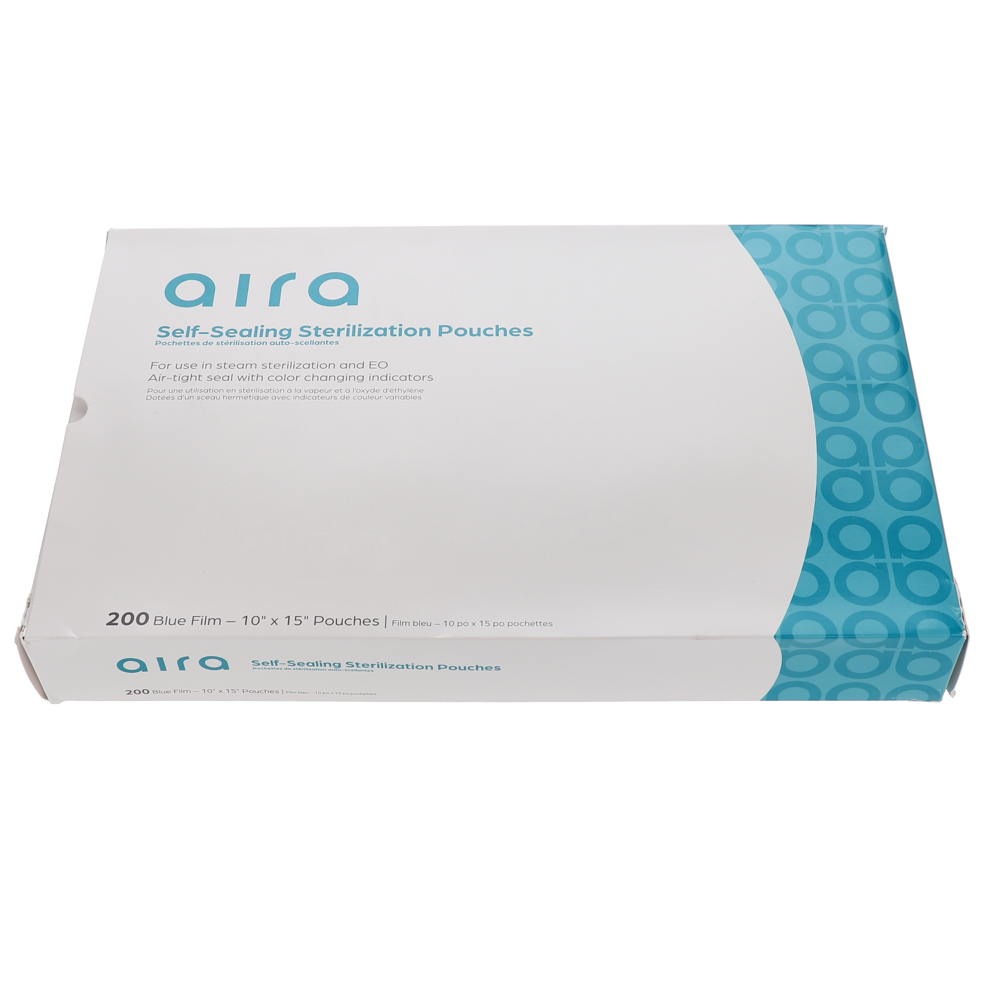 Aira 100531 Self-Sealing Sterilization Pouch Paper/Blue Film 10