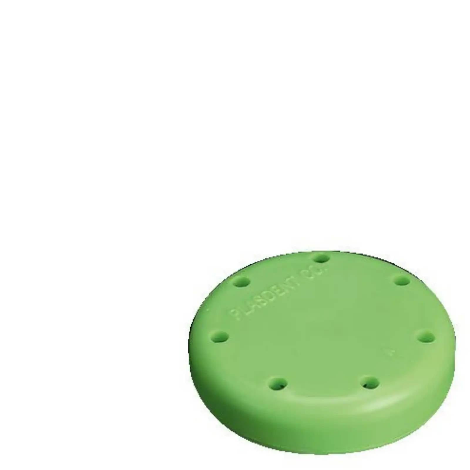 Plasdent 400BSS-4 Magnetic Dental Bur Block 7-Hole Small Round Neon Green