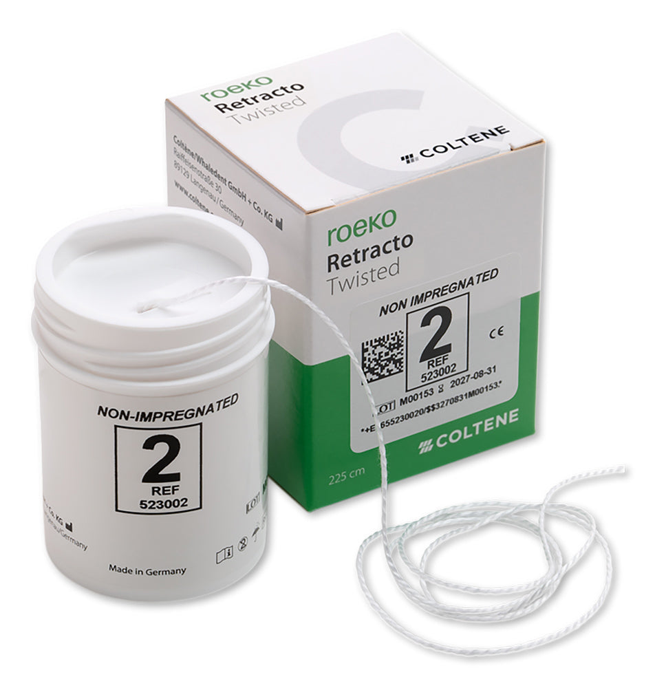 Coltene Whaledent 523002 Roeko Retracto Twisted Non-Impregnated Retraction Cord #2 Medium 88