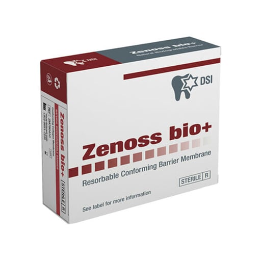 DSI ZM780434 Zenoss Bio+ 30mm X 40mm Resorbable Conforming Barrier Membrane Highly Purified Type I Bovine