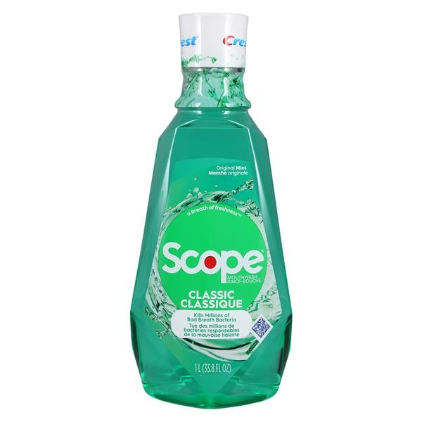 Procter & Gamble 80812411 Scope Mouthwash 1L Bottle Mint 6/Pk