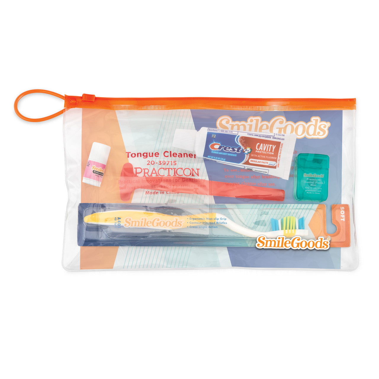 Practicon 10-1736 Smilegoods Deluxe Adult Dental Patient Pak 72/Pk