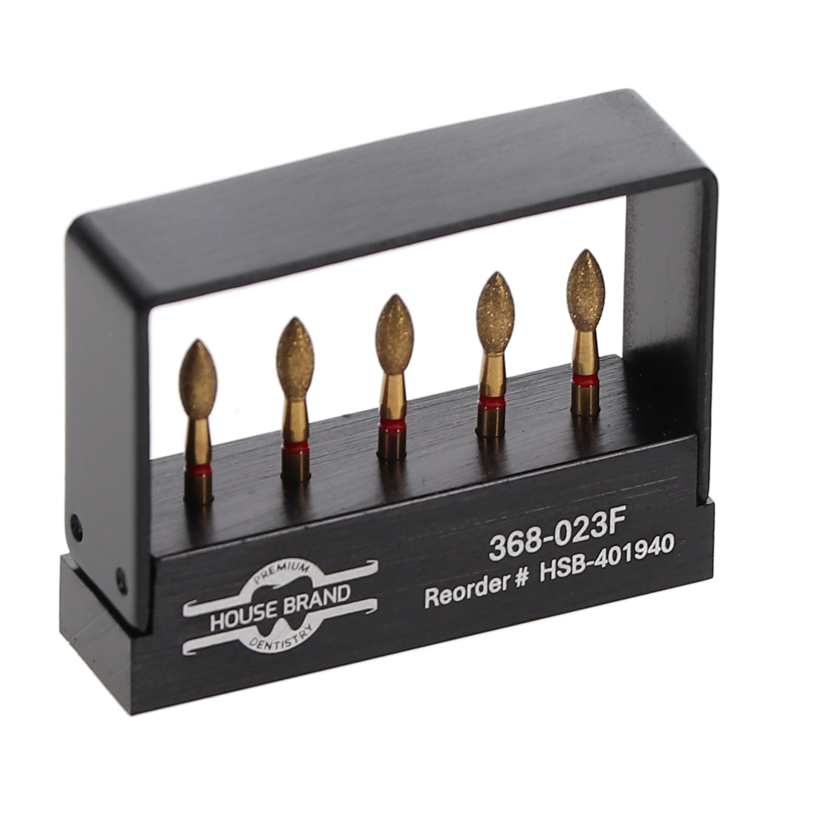 House Brand Dentistry 401940 HSB FG 368-023F Precision Zirconia Football Fine Grit Diamond Burs 5/Pk