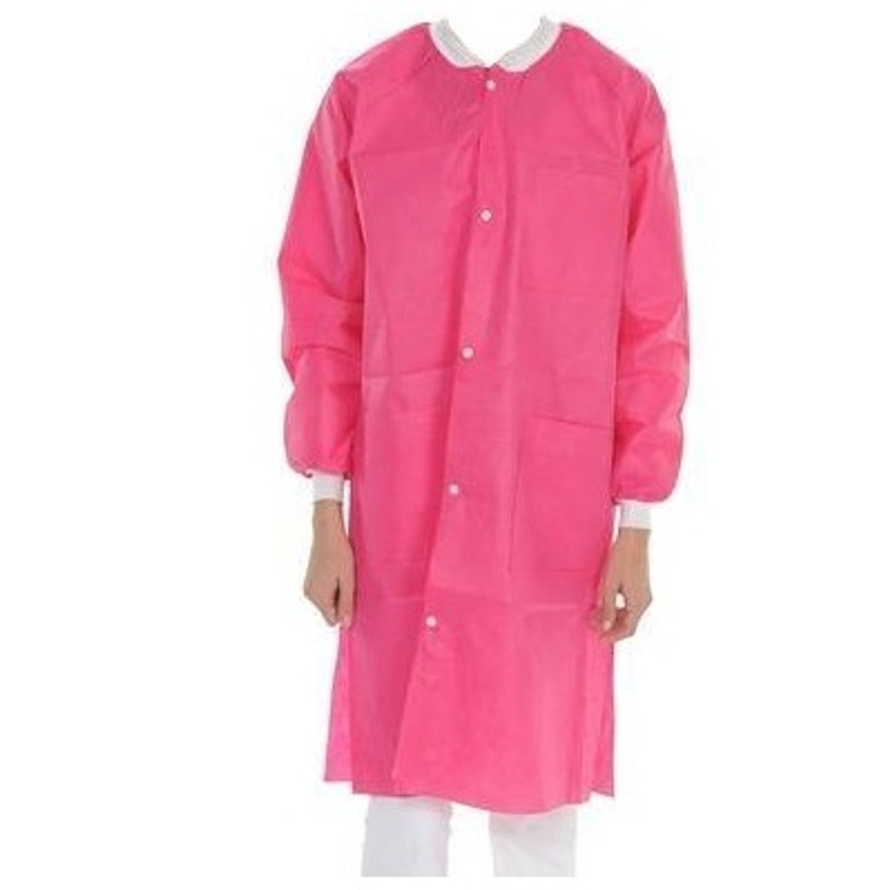 ValuMax 3660HPL ExtraSafe Lab Coats Hot Pink Large 10/Pk