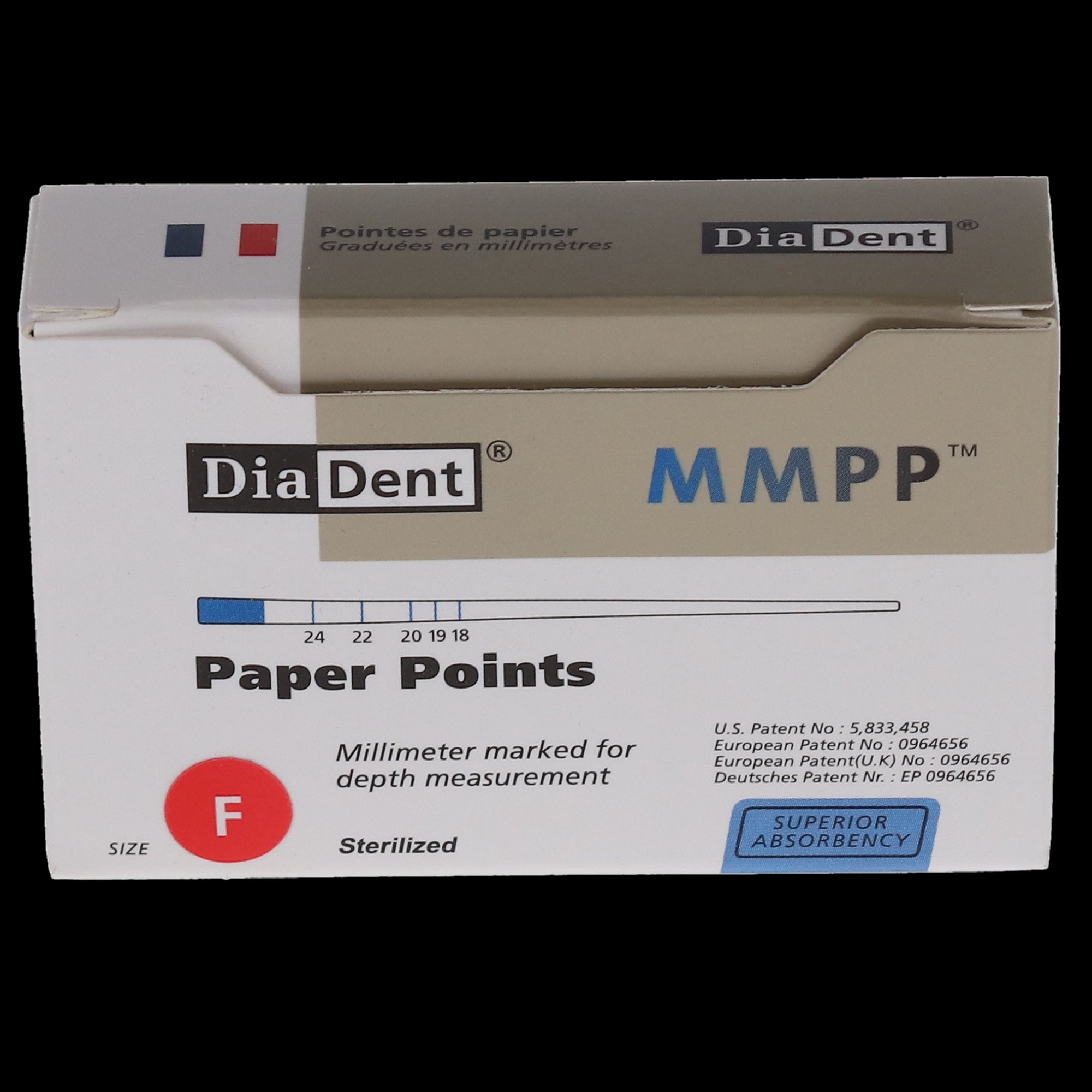 Diadent MP202-303 Absorbent Paper Points .029 CC Fine Grit 200/Pk