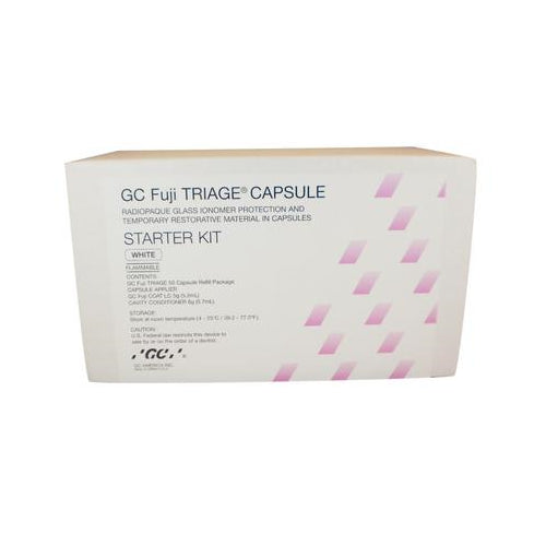 GC 439991 Fuji TRIAGE Self Adhesive Radiopaque Glass Capsules Kit White 50/Pk EXP May 2026