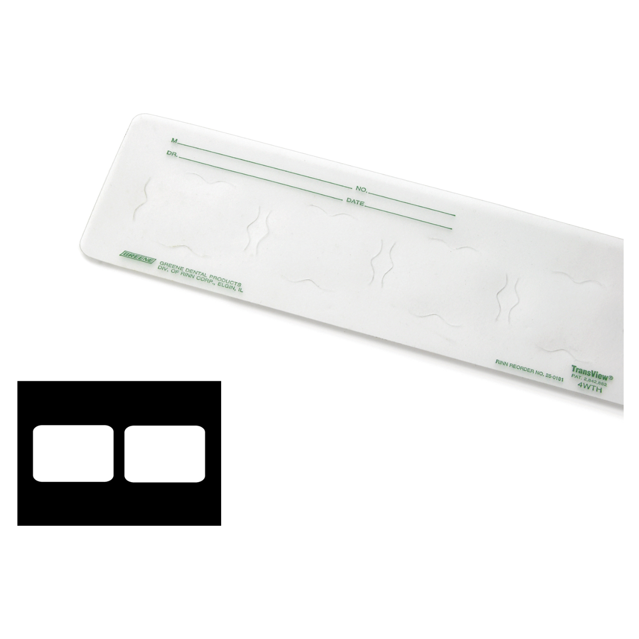 Dentsply Rinn 25-0179 Transview X-Ray Film Mounts Plastic Tabbed 2H #2 100/Bx