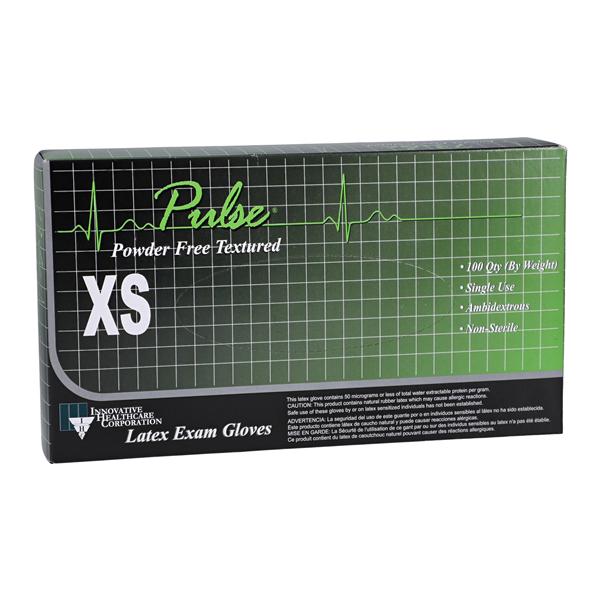 Innovative Healthcare 151050 Pulse Series 151 Latex Gloves Extra Small PF 100/Bx