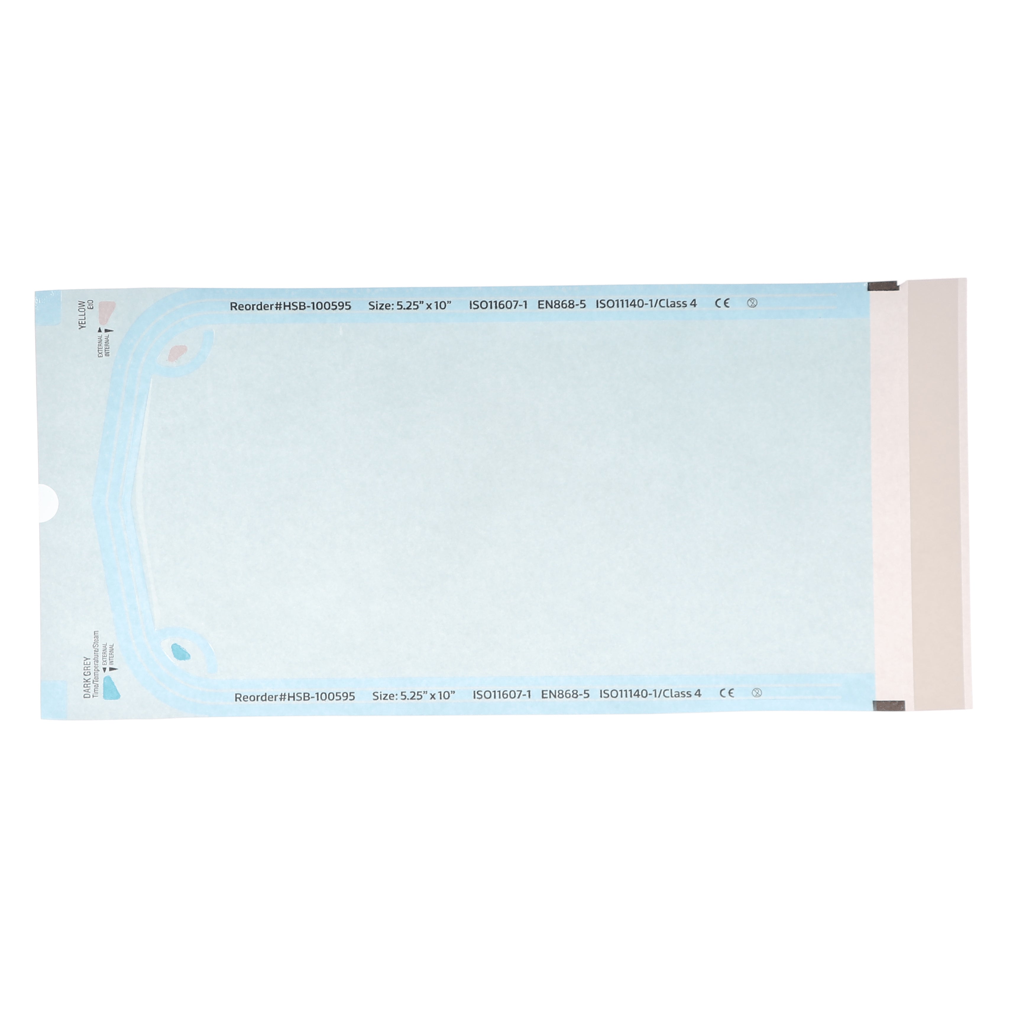 House Brand Dentistry 100595 HSB Self-Sealing Sterilization Pouches 5.25