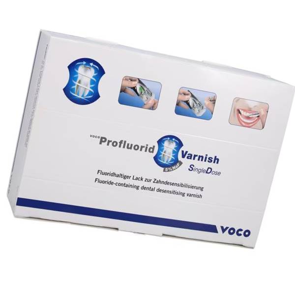 Voco 2226 Profluorid 5% Sodium Fluoride Varnish Caramel White Transparent 50/Pk 0.4mL