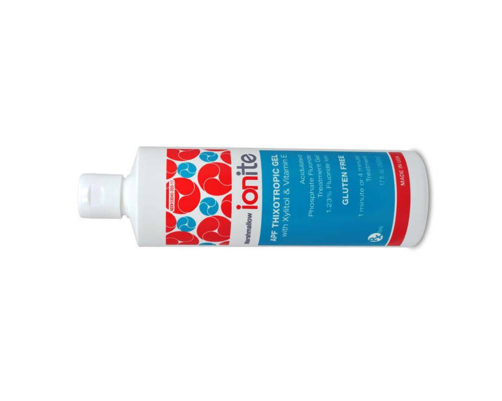 Dharma Research 56-00004 Ionite Dental Fluoirde Gel 60 Second Marshmallow APF 1.23% 17oz