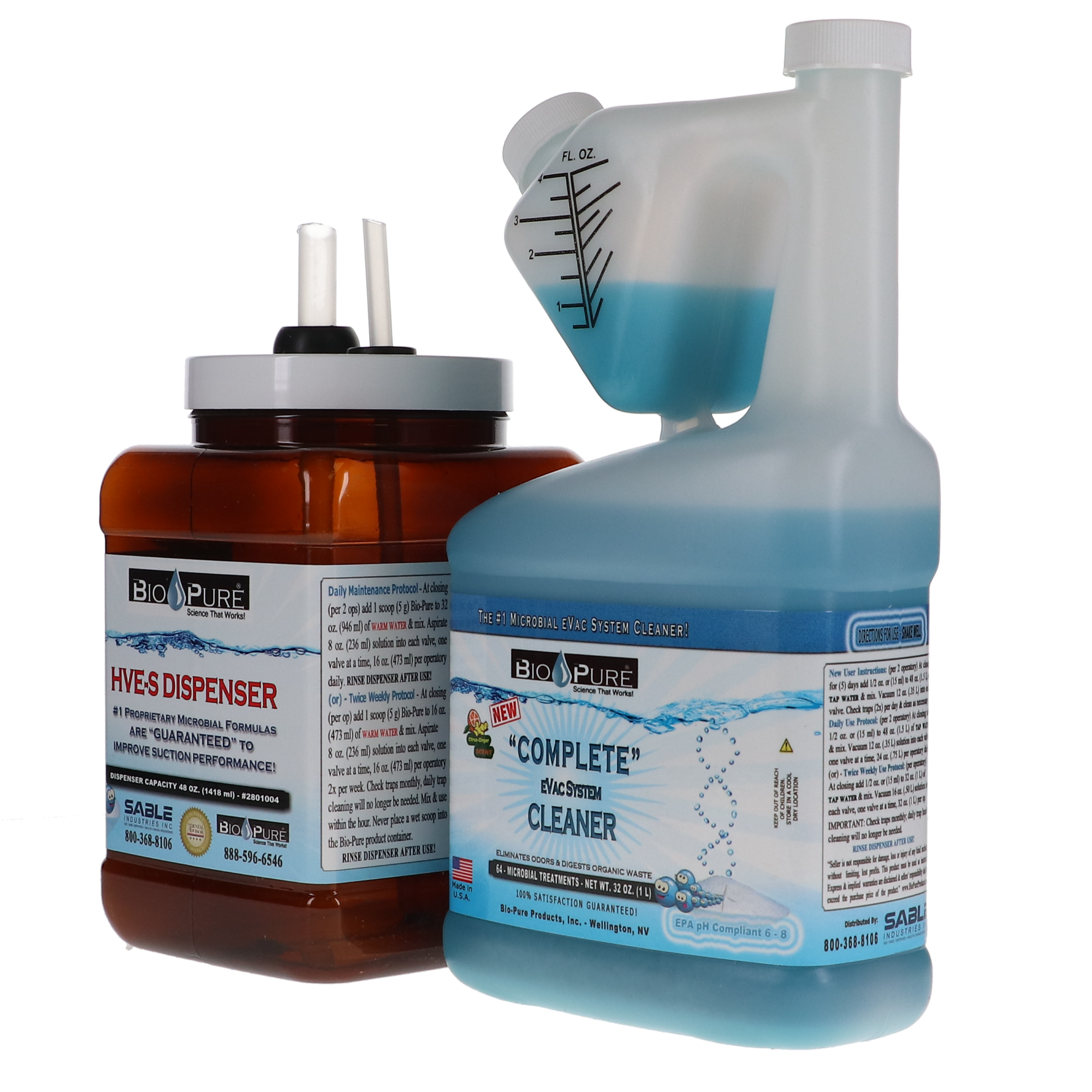 Sable 2801405 Bio-Pure eVac System Liquid Cleaner Starter Kit 32 Oz
