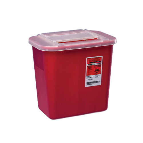 Kendall Healthcare 31142222 Cardinal Sharps Container With Sliding Lid 2 Gallon
