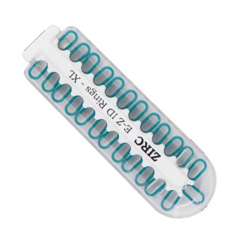 Zirc Dental 70Z000J E-Z ID Instrument Rings XL Silicone Teal 25/Pk
