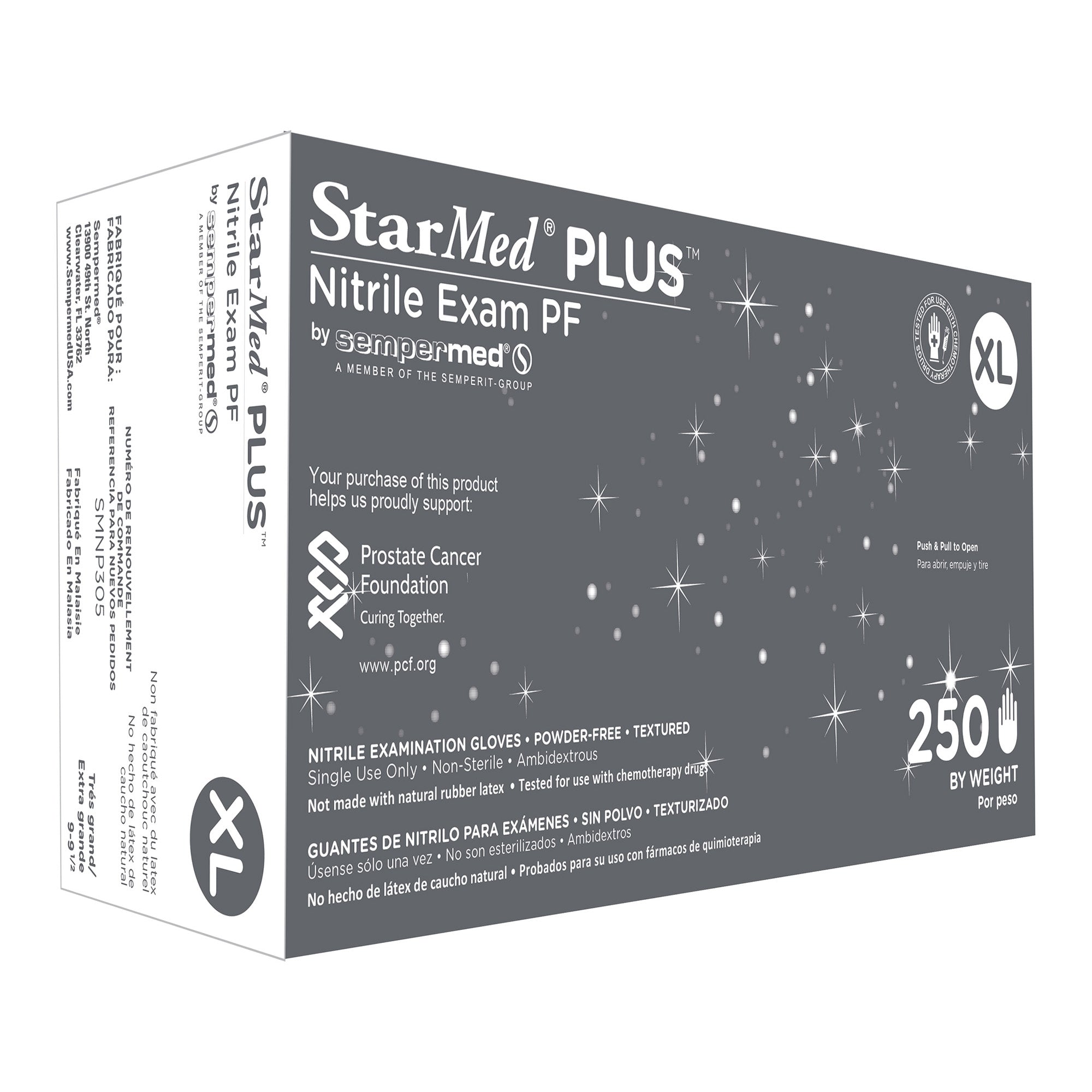 Sempermed SMNP305 StarMed Plus Nitrile Gloves Extra Large PF 250/Bx