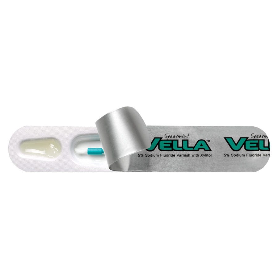 Preventive Technologies 770013 Vella Fluoride Dental Varnish Spearmint 35/Bx