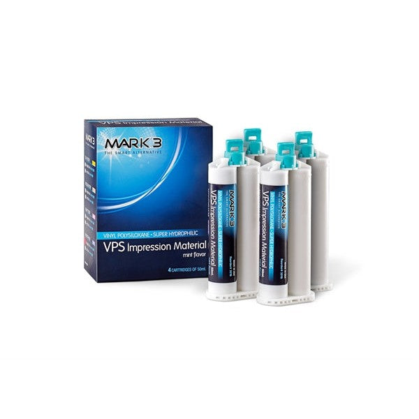 Mark3 3011 VPS Impression Material Light Body Fast Set Mint 4/Pk 50 mL EXP Jul 2026