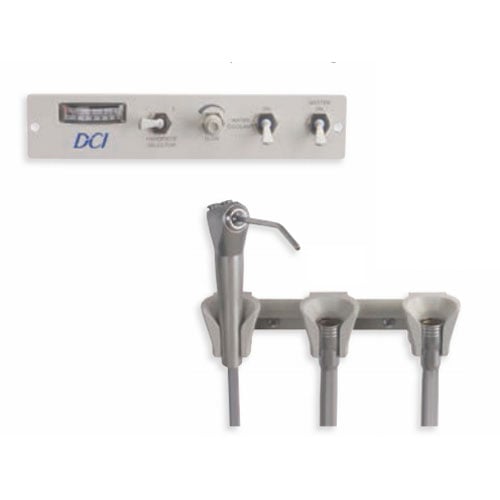 DCI 4400 Dental Panel Mount Manual Unit For 2 HP 1 Wet & Dry
