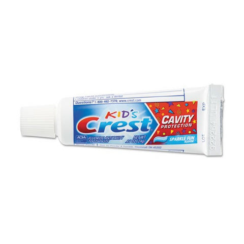 Procter & Gamble 3700040159 Crest Sparkle Kids Toothpaste Professional Trial Size Unboxed 72/Bx 0.85 Oz