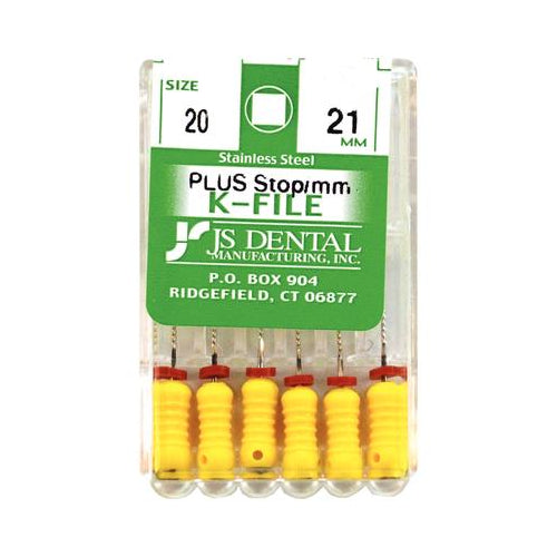 JS Dental K1020 Endodontic K-Files #20 21mm 6/Pk