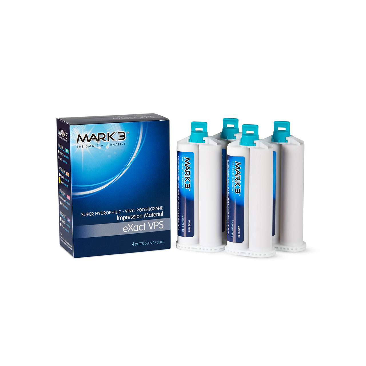 Mark3 3014BULK VPS Impression Material Heavy Regular Set Cartridges 100/Pk 50mL