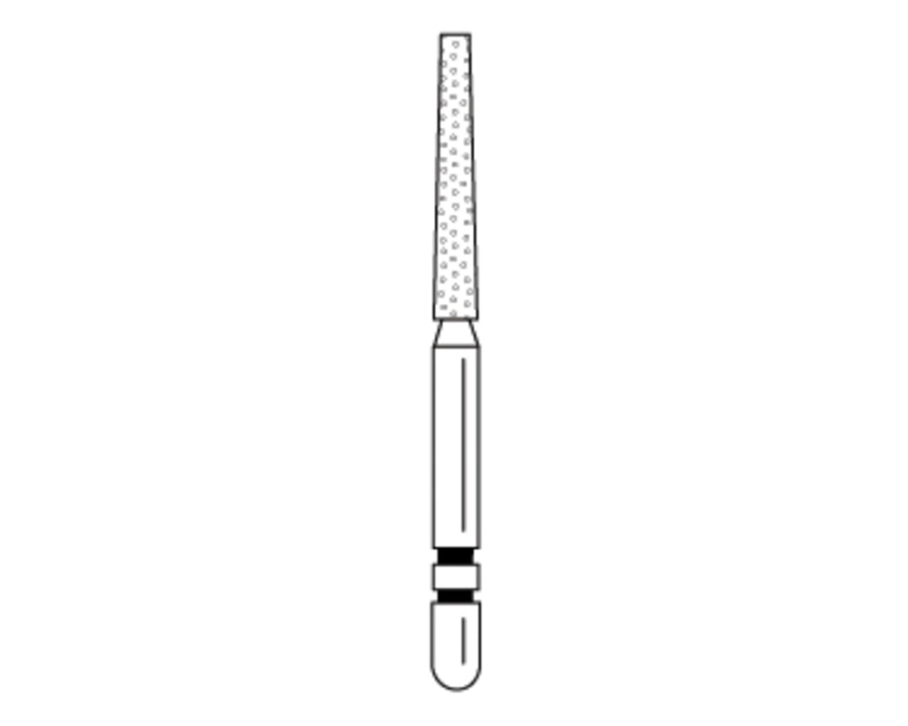 Premier Dental 2015359 Two Striper FG 722.10C Flat End Taper Coarse Grit Diamond Burs 5/Pk