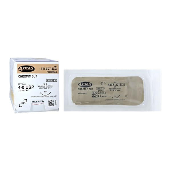 A Titan ATI-6-27-4CG Chromic Gut Absorbable Sutures 27