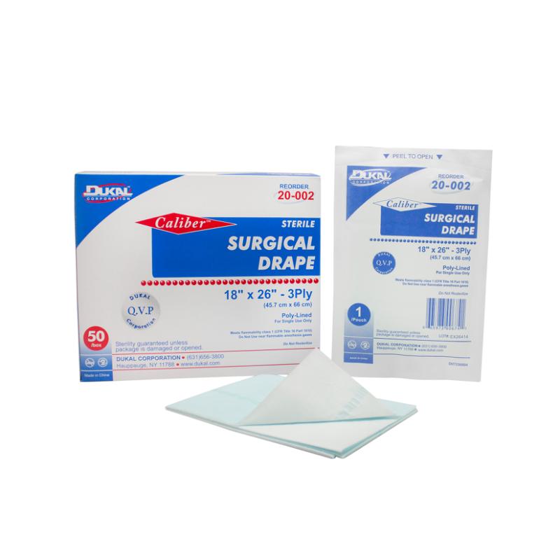 Dukal 20-002 Surgical Drapes Sterile Tissue-Poly 18