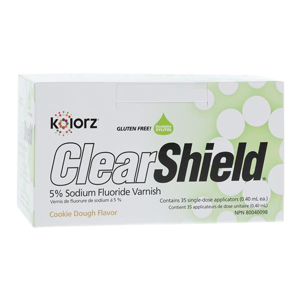 DMG 799512 Kolorz ClearShield Fluoride Dental Varnish Cookie Dough 35/Pk