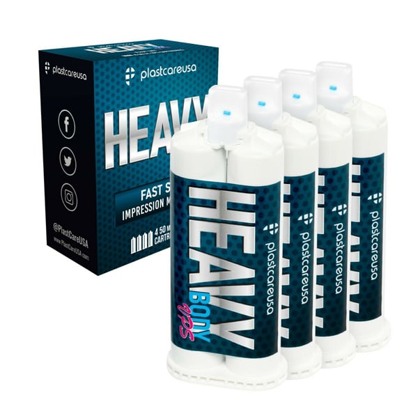 PlastCare VPSBX-HF VPS Impression Material Heavy Body Fast Set Cartridges 4/Pk 50mL