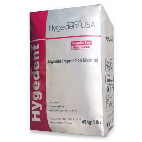 Hygedent HD10000 Alginate Regular Set Dust Free Red Mint 1 Lb Bag