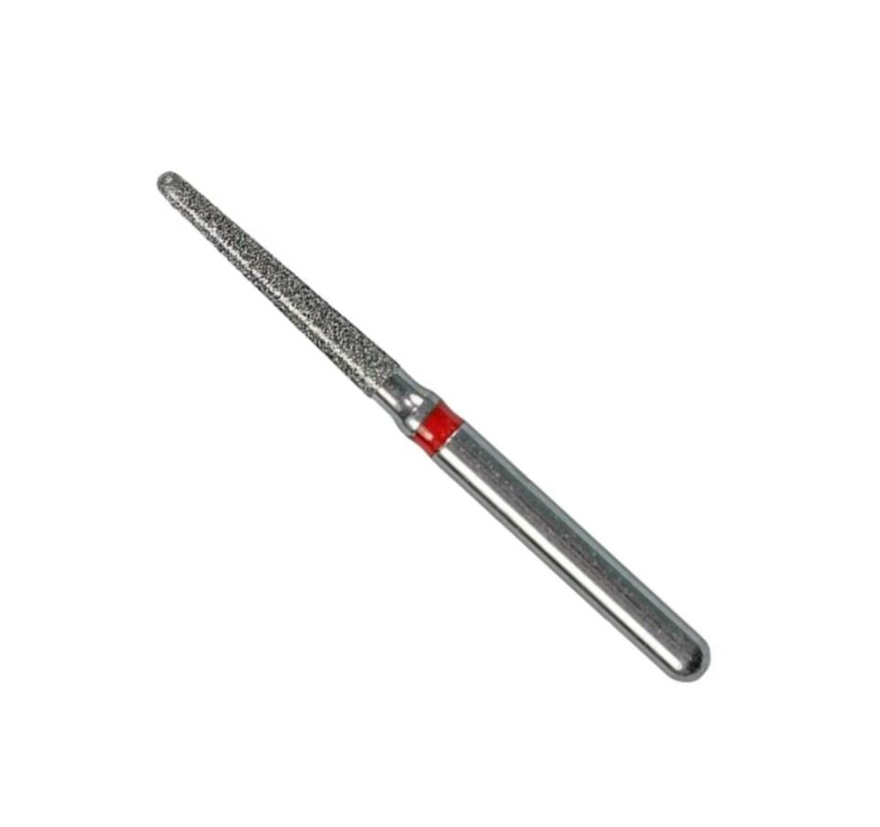 Premier Dental P856016F Priva FG #856-016 Round End Taper Fine Grit Diamond Burs Red 5/Pk