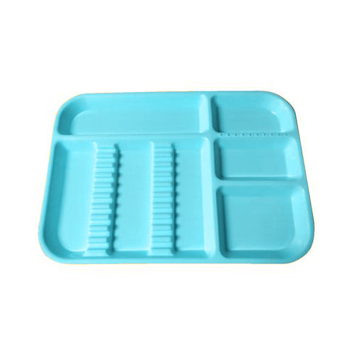 Plasdent 300BDS-2N Divided Dental Tray Size B Neon Blue