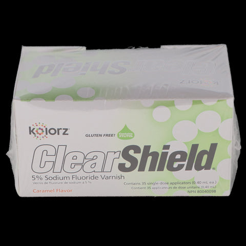 DMG 799516 Kolorz ClearShield Fluoride Dental Varnish Caramel 35/Pk