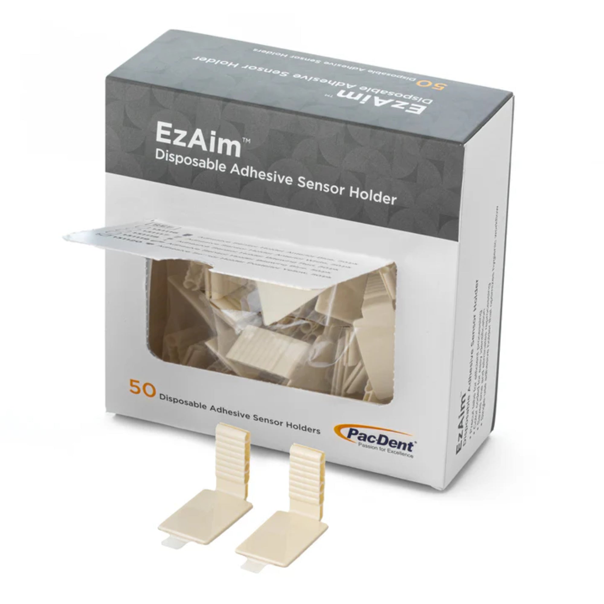 Pac-Dent 131117 Ez Aim Individually Cut Adhesive Sensor Holder Anterior White 50/Pk