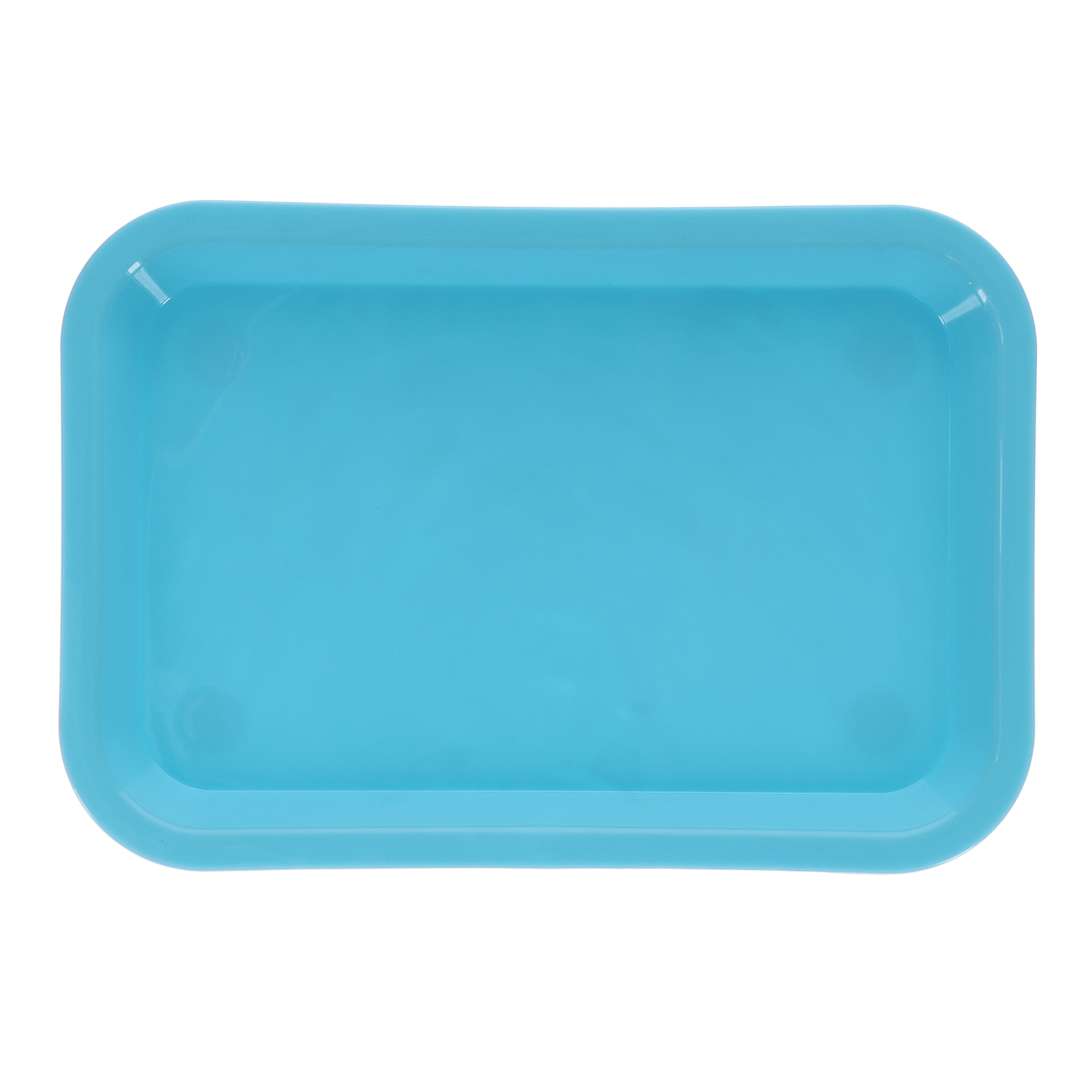 House Brand Dentistry 108156 HSB Set-Up Tray Flat #F Baby Blue Plastic 9-5/8