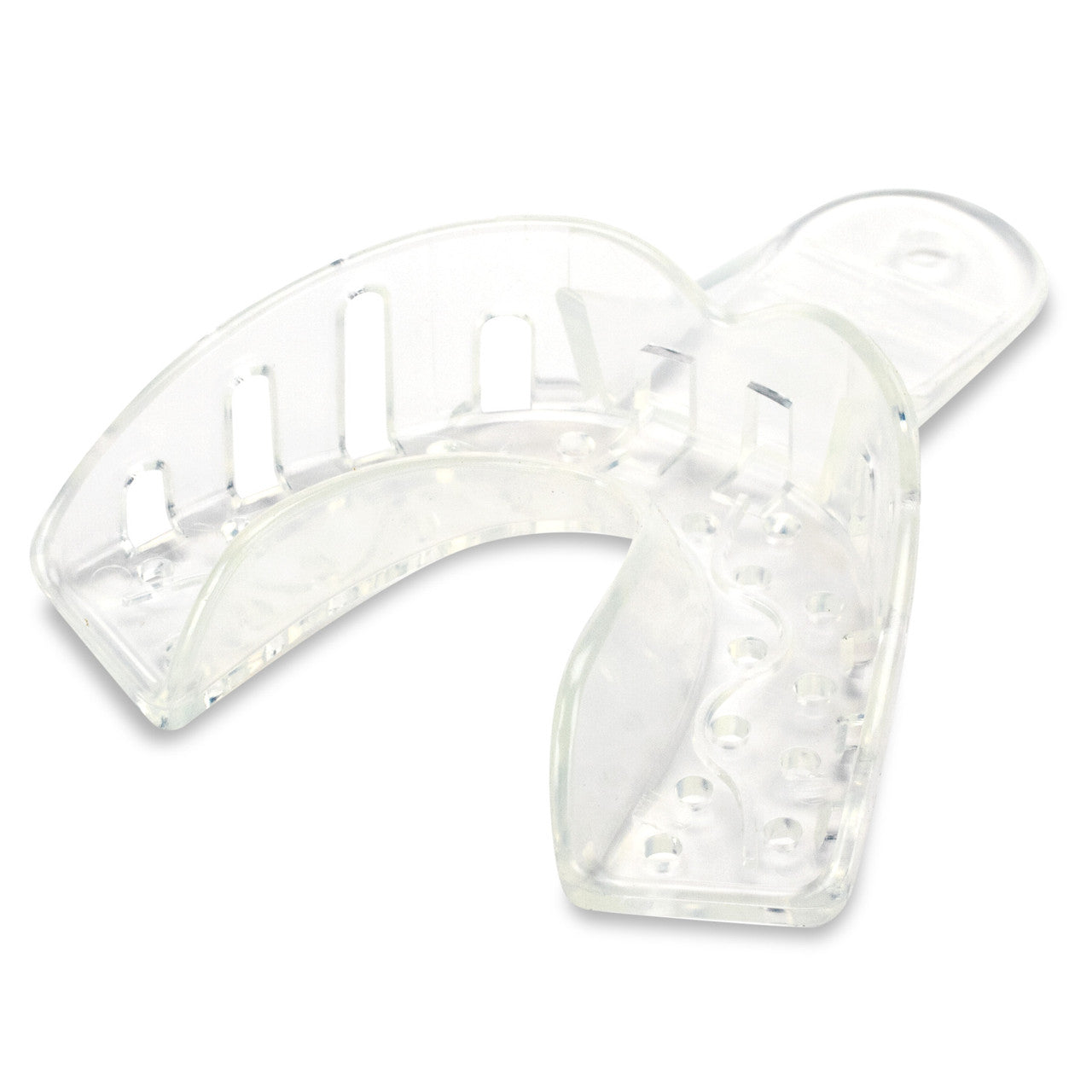 Plasdent ITC-LL Dental Impression Trays #2 Large Lower Crystal Clear 12/Pk