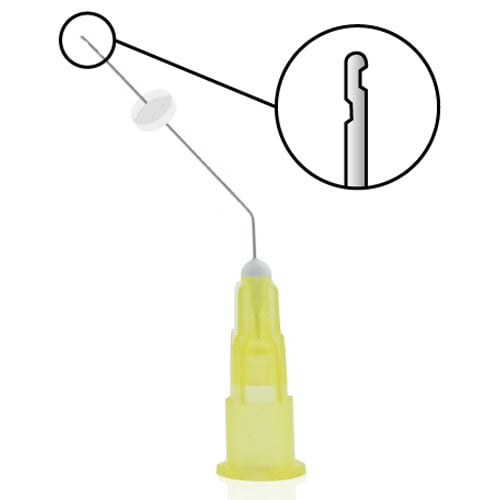 Pac-Dent 221-50 OptiProbe Double Sideport Irrigator Needle Tips 31 Gauge 21mm Yellow 50/Pk