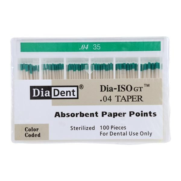 Diadent 210-S607 Dia-ISOGT Absorbent Paper Points Tapered .04 #35 100/Pk