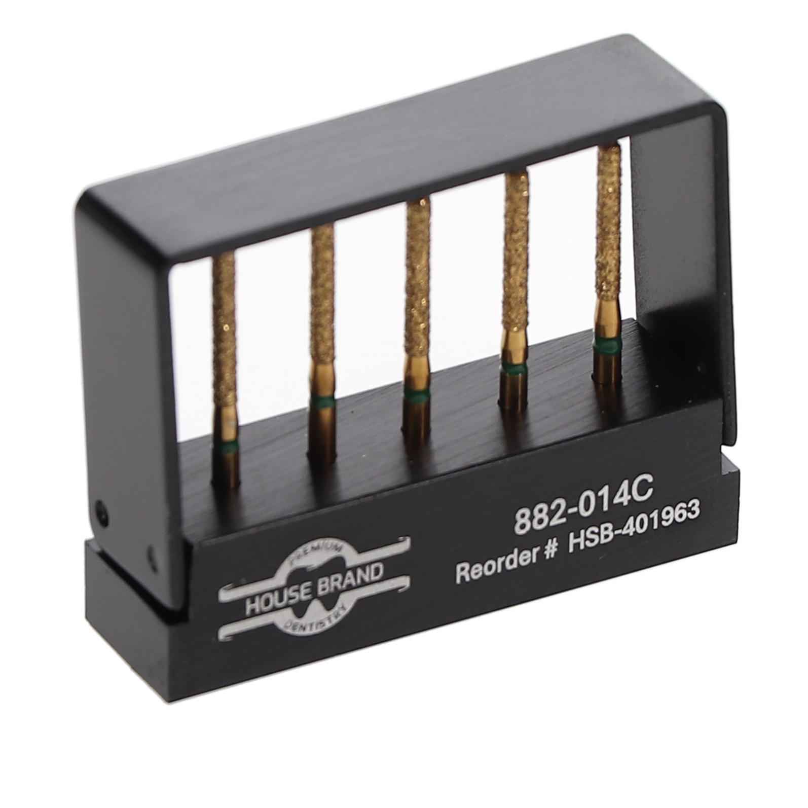 House Brand Dentistry 401963 HSB FG 882-014C Precision Zirconia Coarse Grit Diamond Burs 5/Pk