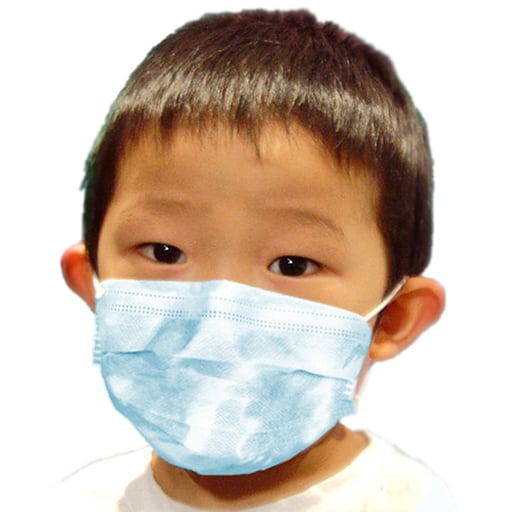 ValuMax 5610E-SB Ultra-3-In-1 Sensitive Earloop Face Masks Blue Small Child 50/Bx