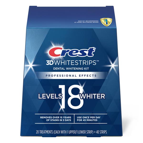 Procter & Gamble 80702652 Crest 3D White Strips 20 Treatments Per Kit 8/Pk